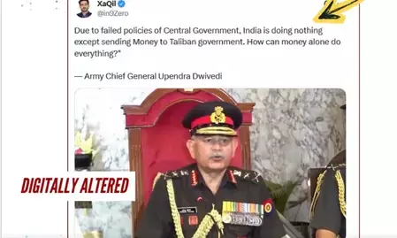 भारतीय सेना प्रमुख के नाम पर फैलाया जा रहा फर्जी वीडियो, पाकिस्तानी प्रोपेगेंडा का हुआ भंडाफोड़