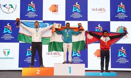 वर्ल्ड योगासन चैंपियनशिप 2026: मेजबान भारत का स्वर्णिम प्रदर्शन, 102 गोल्ड के साथ नंबर-1 वर्ल्ड योगासन चैंपियनशिप 2026: मेजबान भारत का स्वर्णिम प्रदर्शन, 102 गोल्ड के साथ नंबर-1