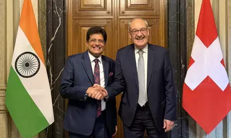 भारत और स्विट्जरलैंड ने आर्थिक संबंधों को और गहरा करने की प्रतिबद्धता दोहराई: पीयूष गोयल