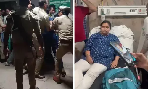 जीआईएमएस में देर रात हंगामा, कर्मचारियों ने पुलिस पर लाठीचार्ज का लगाया आरोप जीआईएमएस में देर रात हंगामा, कर्मचारियों ने पुलिस पर लाठीचार्ज का लगाया आरोप