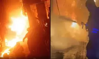 गाजियाबाद में भीषण आग: ट्रांसफॉर्मर धधका, 2 किलोमीटर दूर तक दिखीं लपटें गाजियाबाद में भीषण आग: ट्रांसफॉर्मर धधका, 2 किलोमीटर दूर तक दिखीं लपटें