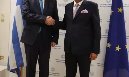 पीयूष गोयल की ग्रीस के साथ अहम बैठक, मैन्युफैक्चरिंग और नई तकनीकों में सहयोग बढ़ाने पर बनी सहमति पीयूष गोयल की ग्रीस के साथ अहम बैठक, मैन्युफैक्चरिंग और नई तकनीकों में सहयोग बढ़ाने पर बनी सहमति