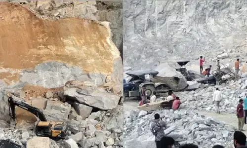 बेंगलुरु की पत्थर खदान में दर्दनाक हादसा, चट्टान गिरने से बिहार के 7 मजदूरों की मौत बेंगलुरु की पत्थर खदान में दर्दनाक हादसा, चट्टान गिरने से बिहार के 7 मजदूरों की मौत
