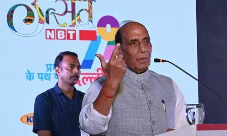 एनबीटी उत्सव में बोले राजनाथ सिंह, पीएम मोदी के चौथे कार्यकाल में विकसित भारत का उदय देखेगी दुनिया