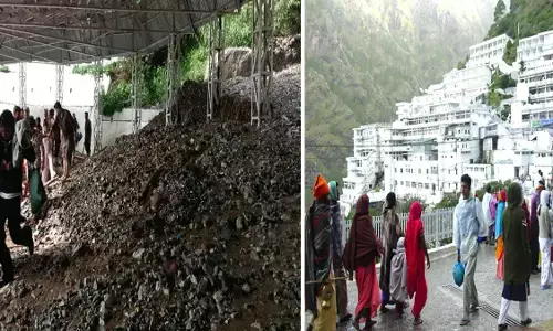 माता वैष्णो देवी मार्ग पर भूस्खलन, बैटरी कार सेवा प्रभावित, यात्रा पर असर नहीं