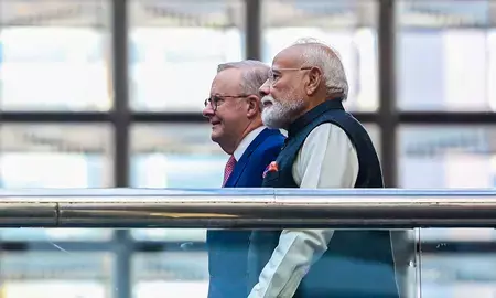 पीएम मोदी और अल्बनीज की बैठक में चीन के आईसीबीएम मिसाइल परीक्षण और क्षेत्रीय सुरक्षा पर हुई बात पीएम मोदी और अल्बनीज की बैठक में चीन के आईसीबीएम मिसाइल परीक्षण और क्षेत्रीय सुरक्षा पर हुई बात