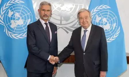जयशंकर: गुटेरेस की मुलाकात, पश्चिम एशिया और यूक्रेन पर हुई बातचीत जयशंकर: गुटेरेस की मुलाकात, पश्चिम एशिया और यूक्रेन पर हुई बातचीत