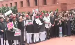 संसद में तीसरे दिन भी हंगामा, लोकसभा-राज्यसभा की कार्यवाही दोपहर 12 बजे तक स्थगित; काले कपड़ों में विपक्ष का प्रदर्शन
