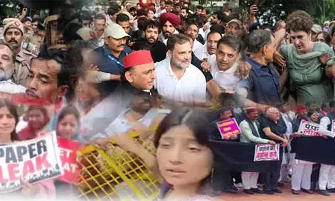 संसद से सड़क तक विपक्ष की लड़ाई संसद से सड़क तक विपक्ष की लड़ाई