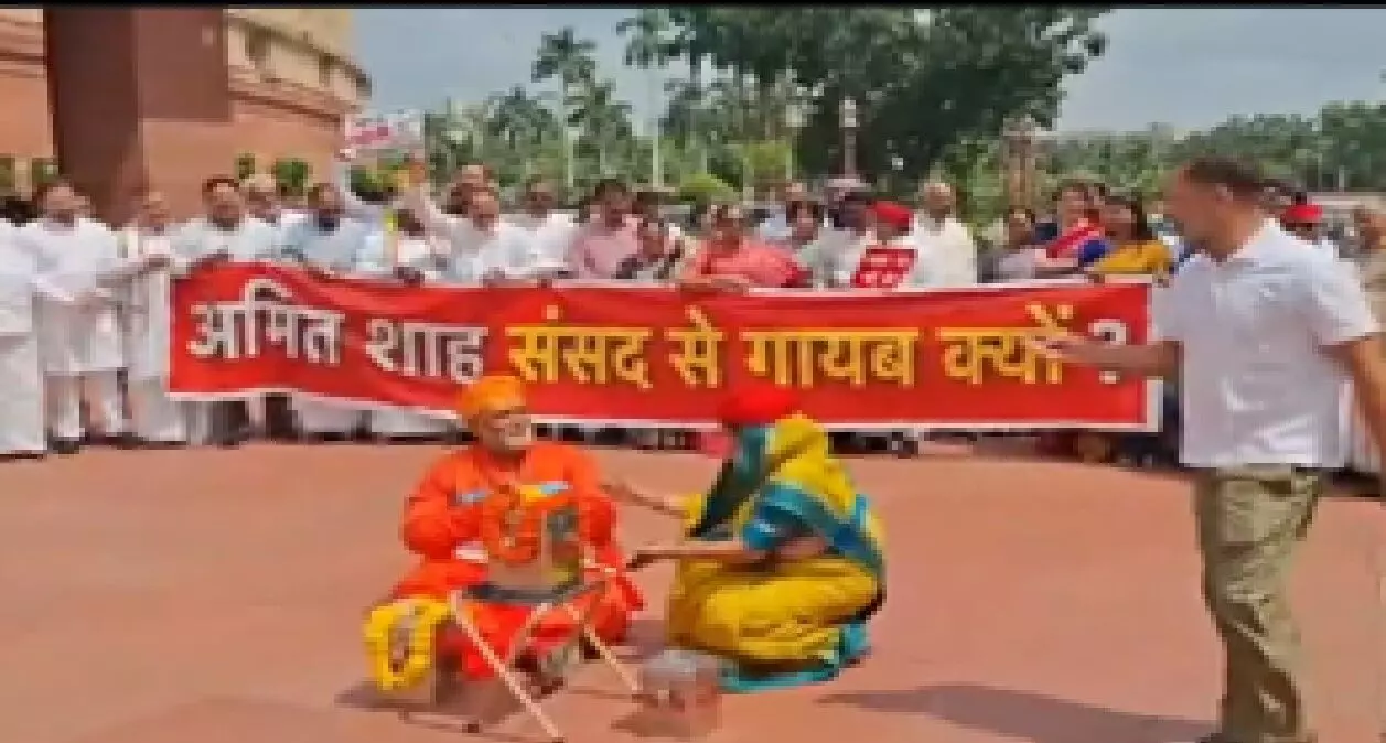 संसद परिसर में साधु वेश में पहुंचे पप्पू यादव, राम मंदिर चंदा मुद्दे पर किया प्रदर्शन; स्पीकर ने दी चेतावनी