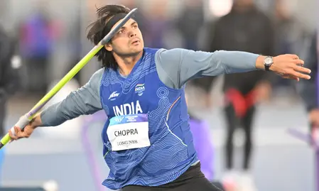 सीडब्ल्यूजी 2026: मेंस जैवलिन थ्रो में डबल धमाल, नीरज ने जीता सिल्वर, यशवीर के नाम ब्रॉन्ज सीडब्ल्यूजी 2026: मेंस जैवलिन थ्रो में डबल धमाल, नीरज ने जीता सिल्वर, यशवीर के नाम ब्रॉन्ज