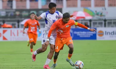 135वां डूरंड कप: इंडियन नेवी एफटी ने नेरोका एफसी को 2-0 से हराया 135वां डूरंड कप: इंडियन नेवी एफटी ने नेरोका एफसी को 2-0 से हराया