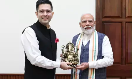 राघव चड्ढा ने PM मोदी को भेंट की भगवान गणेश की मूर्ति, शेयर की तस्वीरें— एक सुबह जो हमेशा याद रहेगी राघव चड्ढा ने PM मोदी को भेंट की भगवान गणेश की मूर्ति, शेयर की तस्वीरें— एक सुबह जो हमेशा याद रहेगी