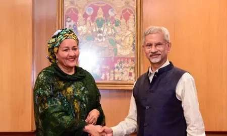 जयशंकर ने अमीना मोहम्मद से की मुलाकात जयशंकर ने अमीना मोहम्मद से की मुलाकात
