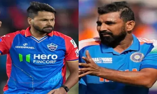 दलीप ट्रॉफी में शमी-मुकेश का कहर, सेंट्रल जोन की बल्लेबाजी ध्वस्त; 12 विकेट लेकर ईस्ट जोन को दिलाई बढ़त दलीप ट्रॉफी में शमी-मुकेश का कहर, सेंट्रल जोन की बल्लेबाजी ध्वस्त; 12 विकेट लेकर ईस्ट जोन को दिलाई बढ़त