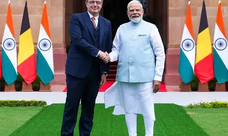 बेल्जियम के पीएम वेवर मिले प्रधानमंत्री मोदी से