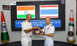 भारतीय नौसेना और रॉयल थाई नेवी के बीच स्टाफ वार्ता का नई दिल्ली में सफल आयोजन, रक्षा एवं समुद्री सहयोग पर हुई चर्चा भारतीय नौसेना और रॉयल थाई नेवी के बीच स्टाफ वार्ता का नई दिल्ली में सफल आयोजन, रक्षा एवं समुद्री सहयोग पर हुई चर्चा
