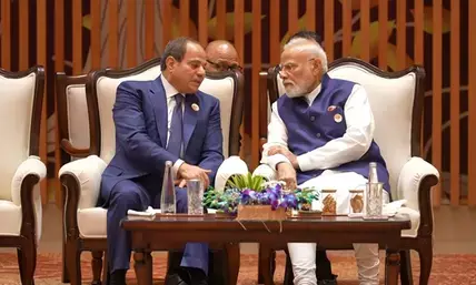 राष्ट्रपति सिसी और प्रधानमंत्री मोदी की द्विपक्षीय बैठक राष्ट्रपति सिसी और प्रधानमंत्री मोदी की द्विपक्षीय बैठक