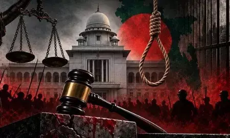 बांग्लादेश ट्रिब्यूनल ने 7 नेताओं को सुनाई सजा-ए-मौत: अवामी लीग बोला, फैसला एकतरफा और मनगढ़ंत बांग्लादेश ट्रिब्यूनल ने 7 नेताओं को सुनाई सजा-ए-मौत: अवामी लीग बोला, फैसला एकतरफा और मनगढ़ंत