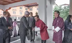 वित्त मंत्री दोरजी ने विदेश मंत्री जयशंकर का किया स्वागत वित्त मंत्री दोरजी ने विदेश मंत्री जयशंकर का किया स्वागत