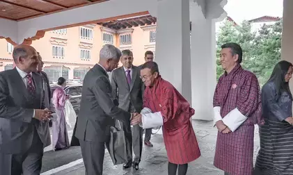 वित्त मंत्री दोरजी ने विदेश मंत्री जयशंकर का किया स्वागत वित्त मंत्री दोरजी ने विदेश मंत्री जयशंकर का किया स्वागत