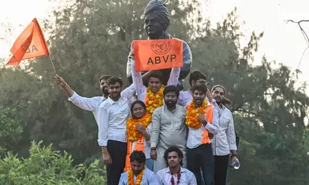 डूसू चुनाव में एबीवीपी ने जीते 3 पद, भाजपा नेता बोले- विपक्ष के अभियान को मिला जवाब डूसू चुनाव में एबीवीपी ने जीते 3 पद, भाजपा नेता बोले- विपक्ष के अभियान को मिला जवाब