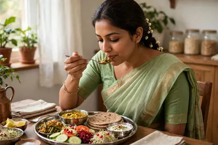 क्यों जरूरी है खाने में विविधता? आयुर्वेद से जानिए परफेक्ट थाली का सीक्रेट क्यों जरूरी है खाने में विविधता? आयुर्वेद से जानिए परफेक्ट थाली का सीक्रेट