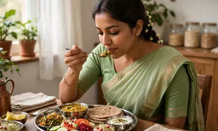 क्यों जरूरी है खाने में विविधता? आयुर्वेद से जानिए परफेक्ट थाली का सीक्रेट क्यों जरूरी है खाने में विविधता? आयुर्वेद से जानिए परफेक्ट थाली का सीक्रेट