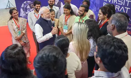 सेमीकॉन इंडिया 2026 में 56 एमओयू पर हस्ताक्षर, डिजाइन से लेकर रिसर्च तक मजबूत हुई साझेदारी सेमीकॉन इंडिया 2026 में 56 एमओयू पर हस्ताक्षर, डिजाइन से लेकर रिसर्च तक मजबूत हुई साझेदारी
