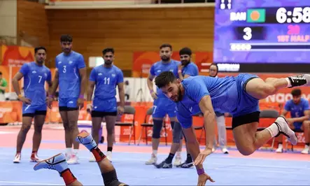 भारतीय पुरुष कबड्डी टीम ने थाईलैंड को हराकर पहुंचे फाइनल में भारतीय पुरुष कबड्डी टीम ने थाईलैंड को हराकर पहुंचे फाइनल में