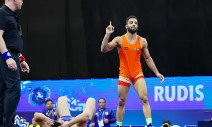 सुजीत कलकल ने ओलंपिक चैंपियन कोटारो कियूका को हराकर फाइनल में पहुंचे सुजीत कलकल ने ओलंपिक चैंपियन कोटारो कियूका को हराकर फाइनल में पहुंचे