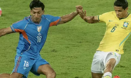 ऐतिहासिक मुकाबले में ब्राजील ने भारत को 4-0 से हराया, एस्टेवाओ और लिनो का शानदार प्रदर्शन ऐतिहासिक मुकाबले में ब्राजील ने भारत को 4-0 से हराया, एस्टेवाओ और लिनो का शानदार प्रदर्शन