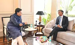 ऋषि सुनक ने पीयूष गोयल से की मुलाकात, भारत-ब्रिटेन व्यापार और टेक साझेदारी पर हुई चर्चा