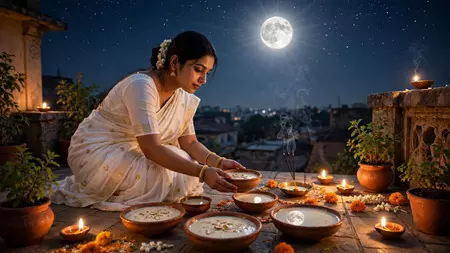 शरद पूर्णिमा की रात को खीर बनाकर क्यों रखा जाता है खुले आसमान के नीचे शरद पूर्णिमा की रात को खीर बनाकर क्यों रखा जाता है खुले आसमान के नीचे