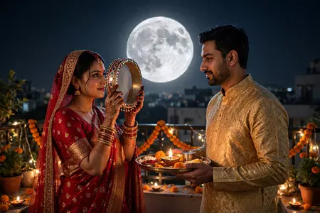पति का चेहरा और चांद देखने की क्या है मान्यता? पति का चेहरा और चांद देखने की क्या है मान्यता?