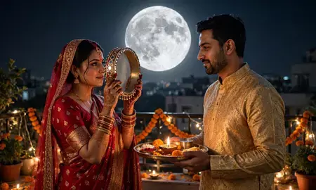 पति का चेहरा और चांद देखने की क्या है मान्यता?